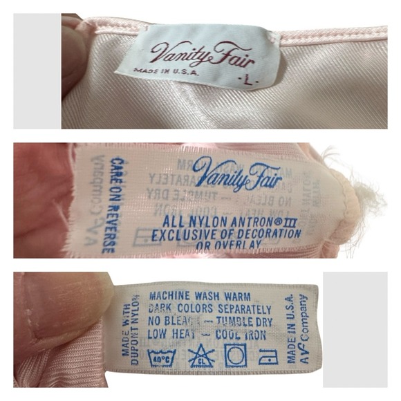 Vintage Vanity Fair Soft Pink Lace Peignoir Set Nightgown & Robe Nylon Large - Picture 6 of 9